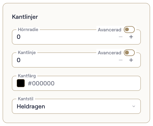 Sektionen Kantlinjer