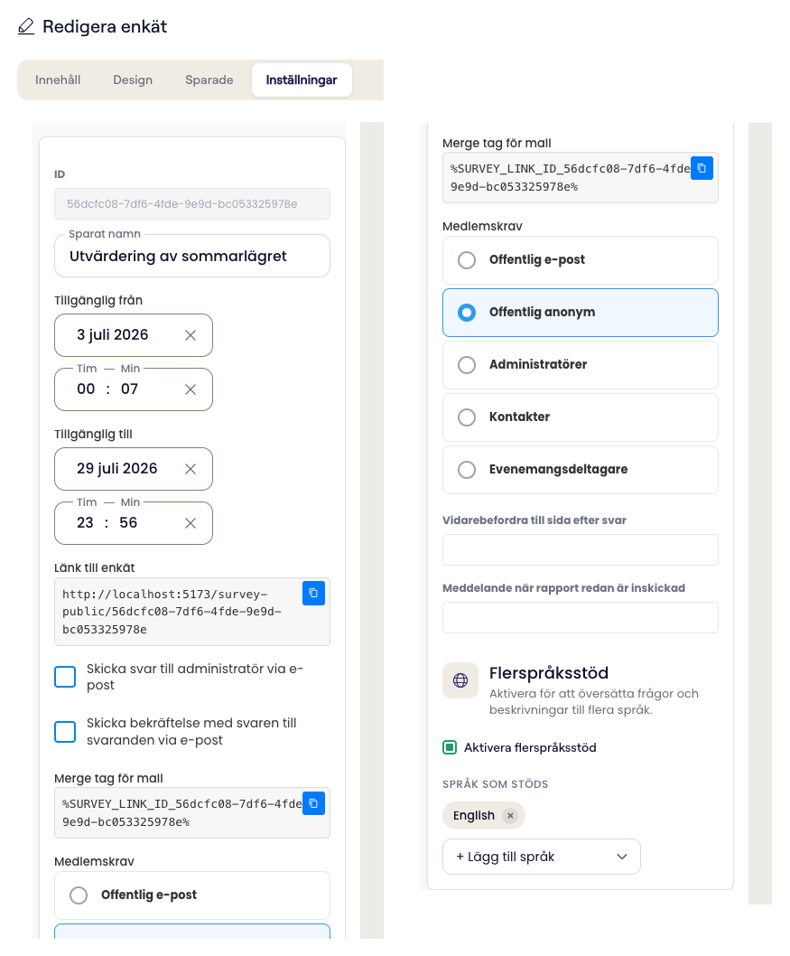 Inställningar