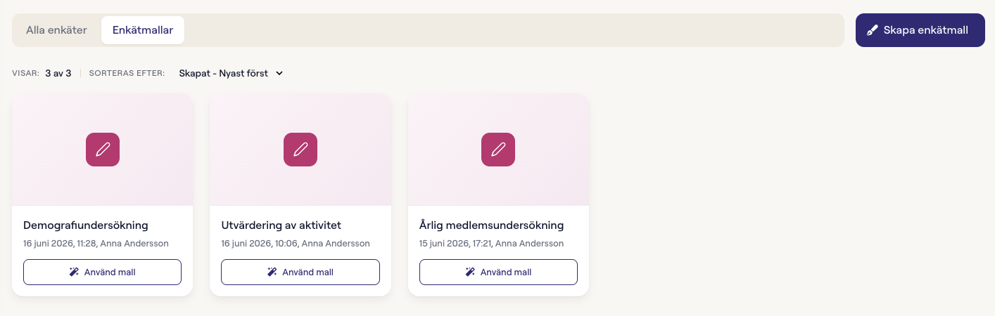 Enkätmallar