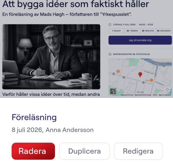 Mallkortets åtgärder