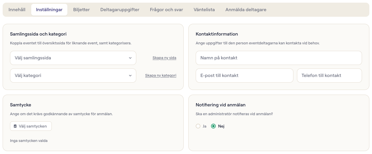 Inställningar